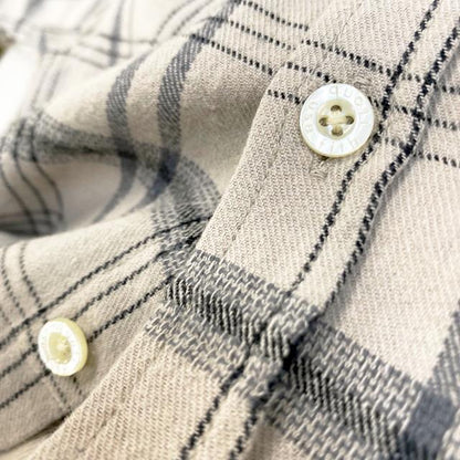 儿童白色格子棉衬衫