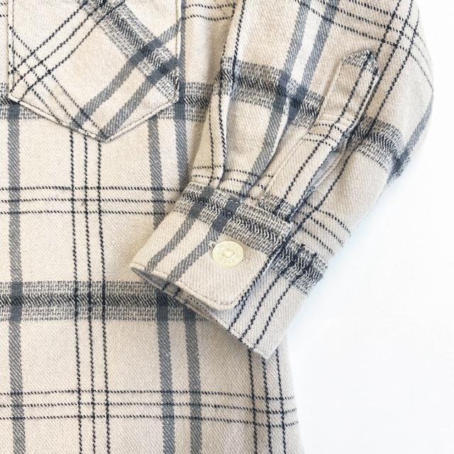 儿童白色格子棉衬衫