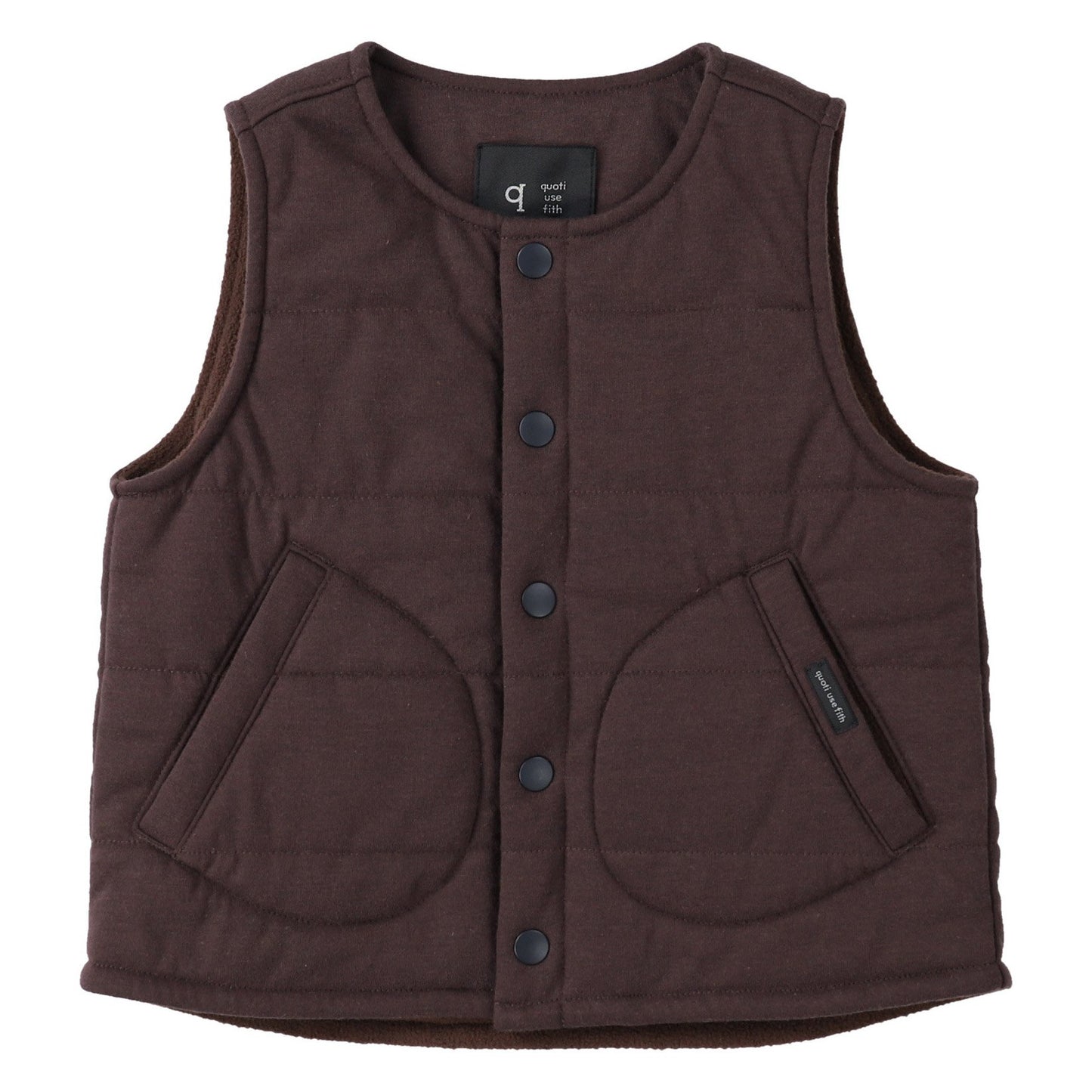 男童棕色棉马甲