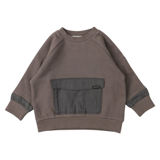 男童棕色棉卫衣