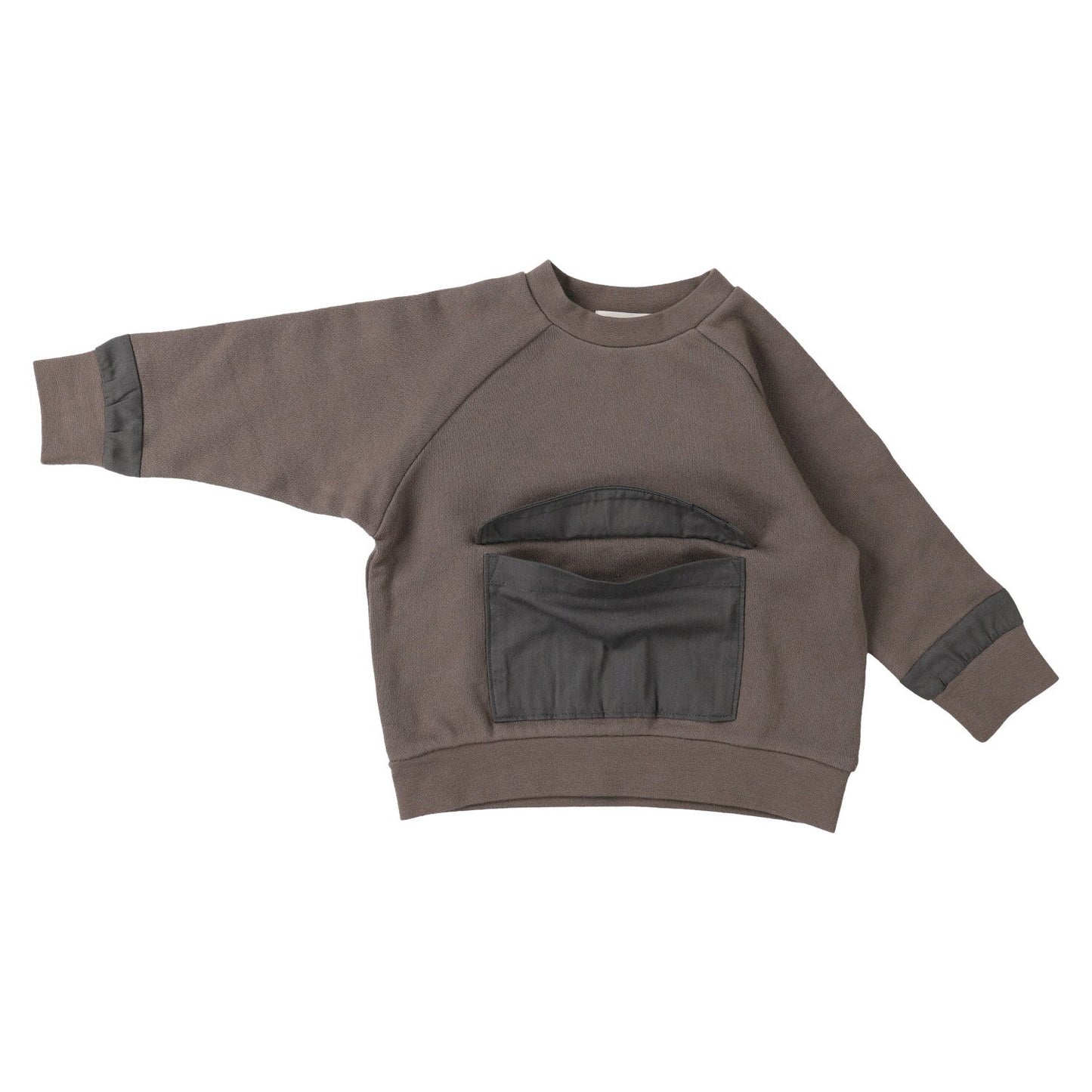 男童棕色棉卫衣