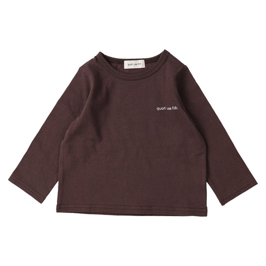 儿童棕色棉T恤
