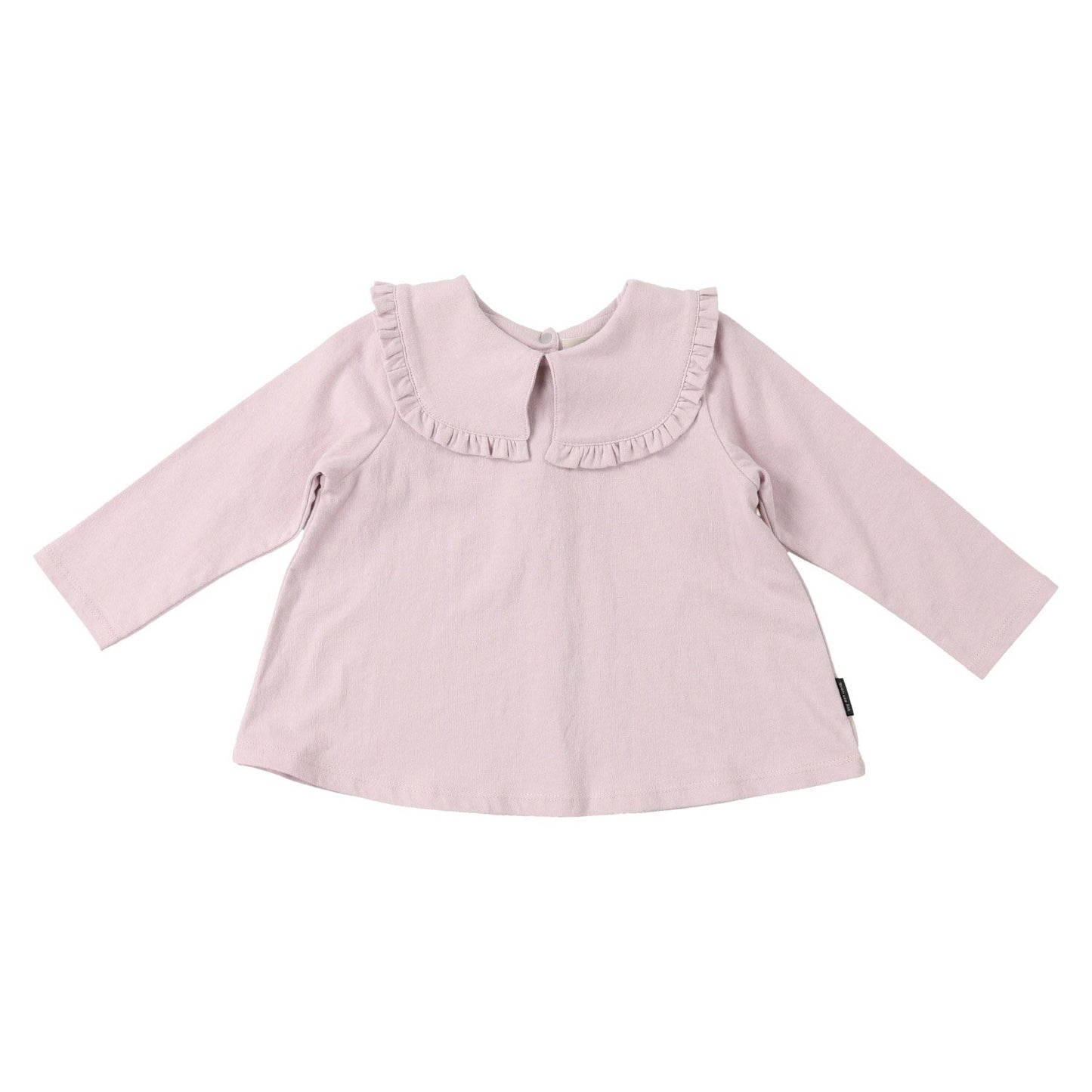 女童粉色荷叶边棉T恤