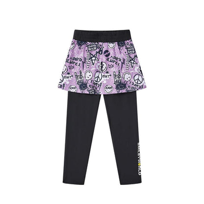 儿童粉色打底裙裤