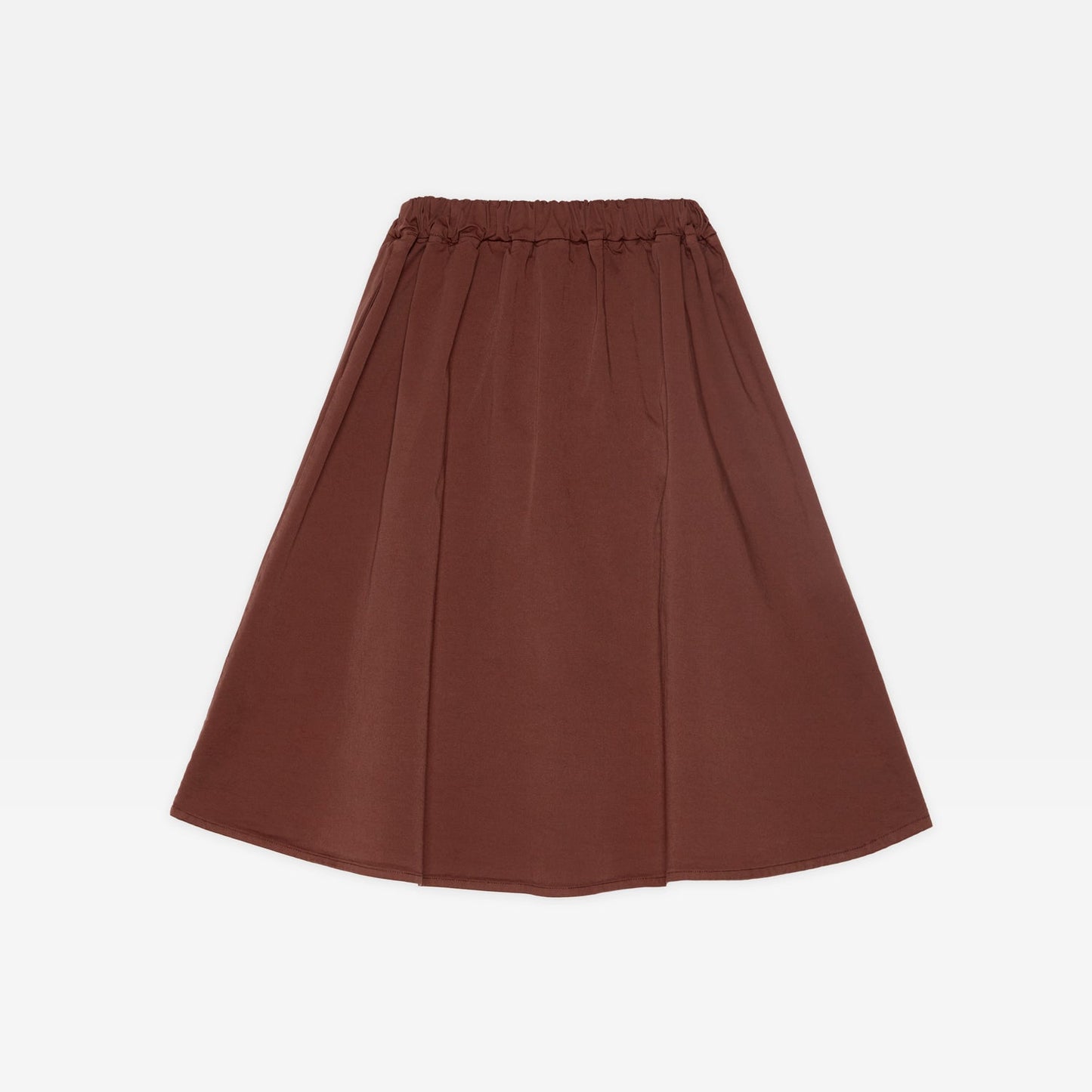 女童棕色Logo棉短裙