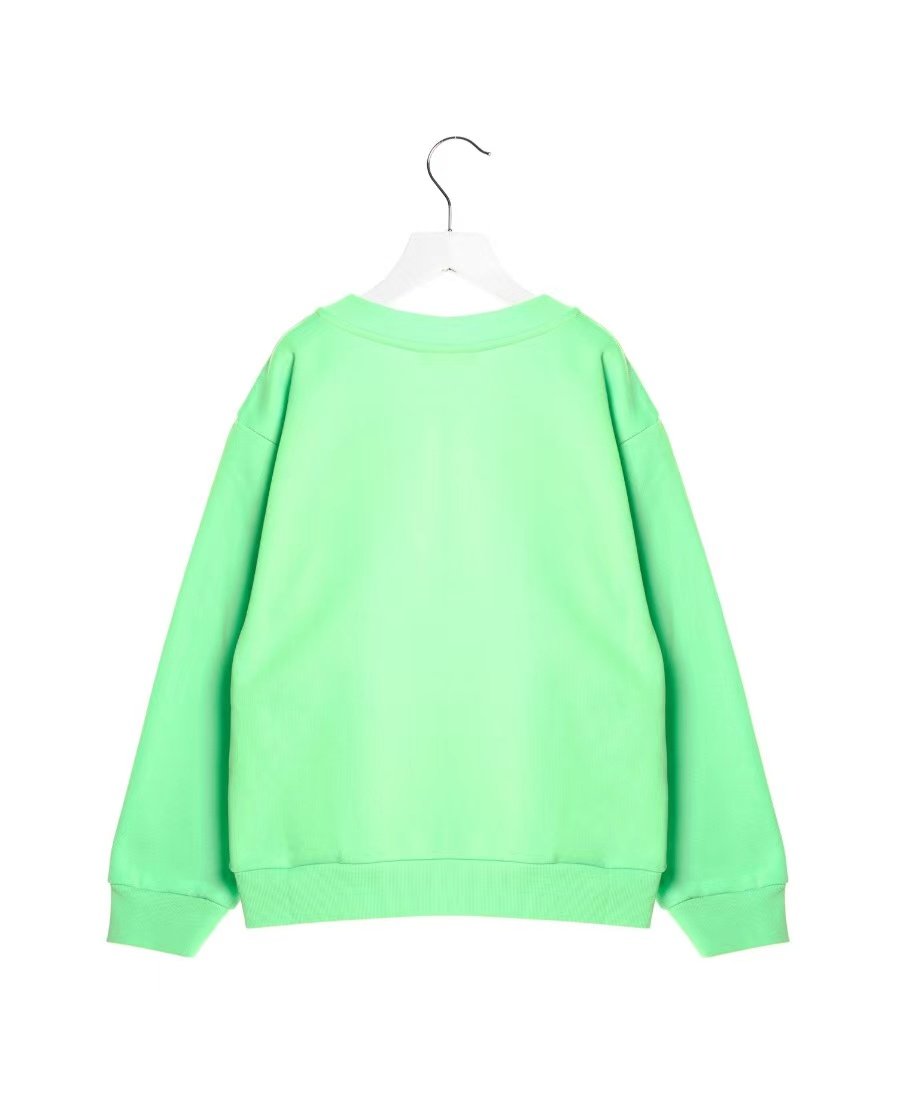 Boys & Girls Green Cotton Sweatshirt