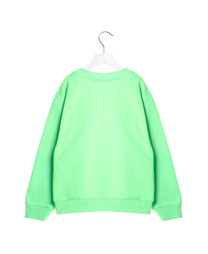 Boys & Girls Green Cotton Sweatshirt