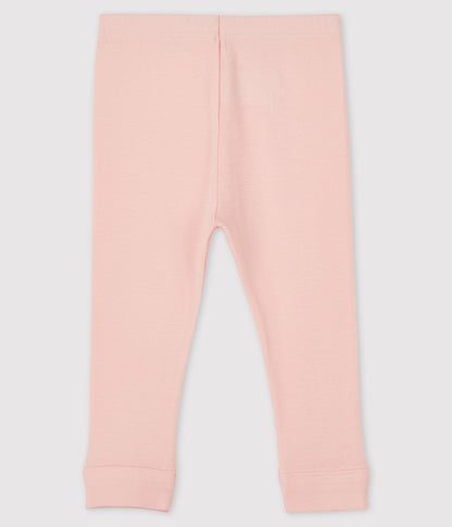 女婴粉色棉打底裤