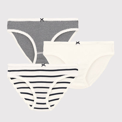 女童黑色条纹棉内裤套装(3件)