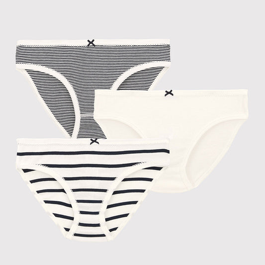 女童黑色条纹棉内裤套装(3件)