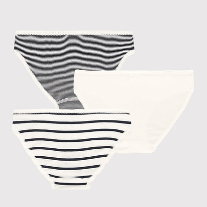 女童黑色条纹棉内裤套装(3件)