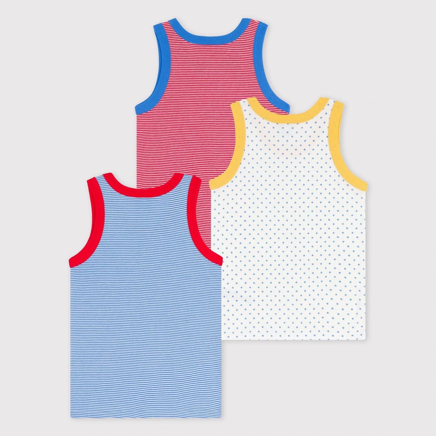 男童彩色棉背心套装 (3件)