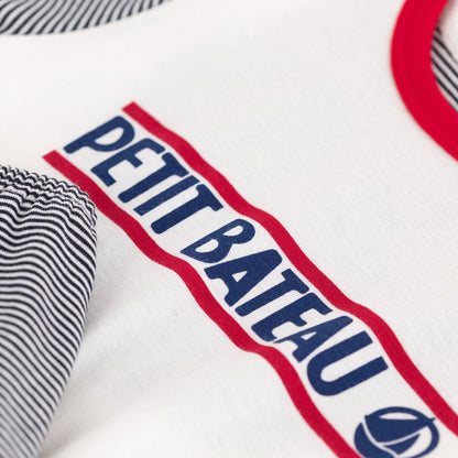 男童黑色条纹棉睡衣套装