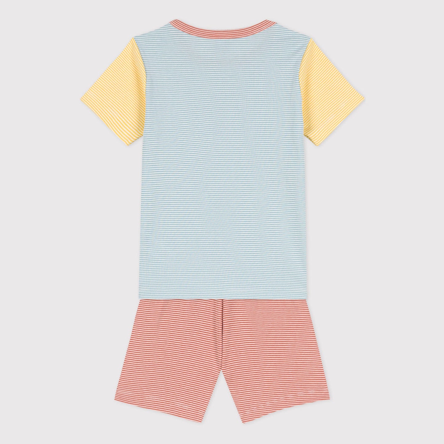 男童蓝色条纹棉睡衣套装