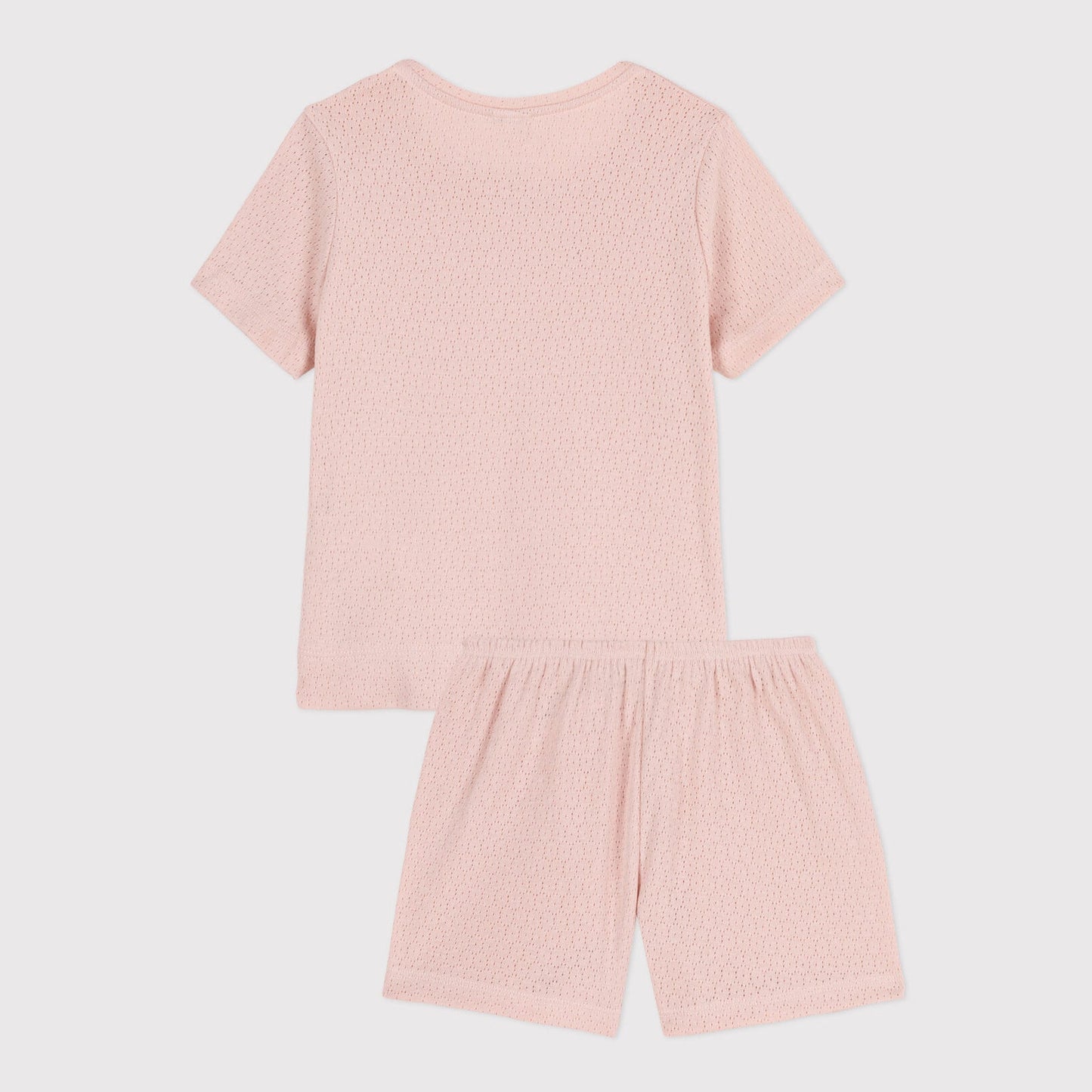 女童粉色镂空棉睡衣套装