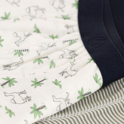 男童白色印花棉内裤套装(2件)