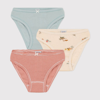 女童彩色棉内裤套装