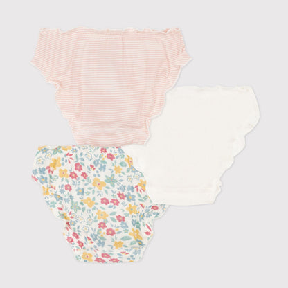 女童彩色碎花棉内裤套装(3件)