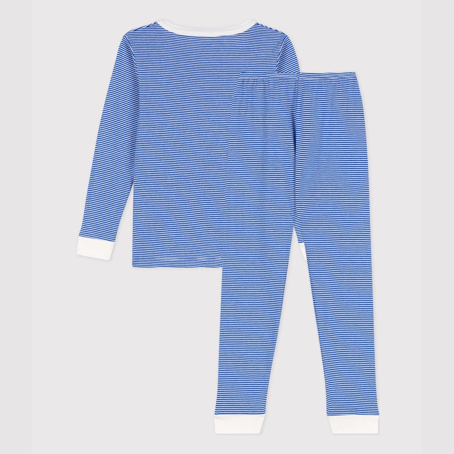男童蓝色条纹棉睡衣套装