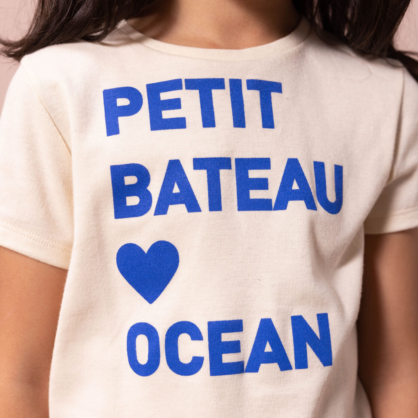 女童白色Logo棉T恤