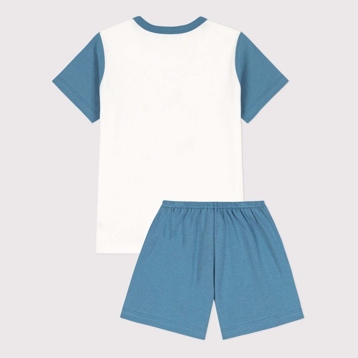 男童蓝色印花棉睡衣套装