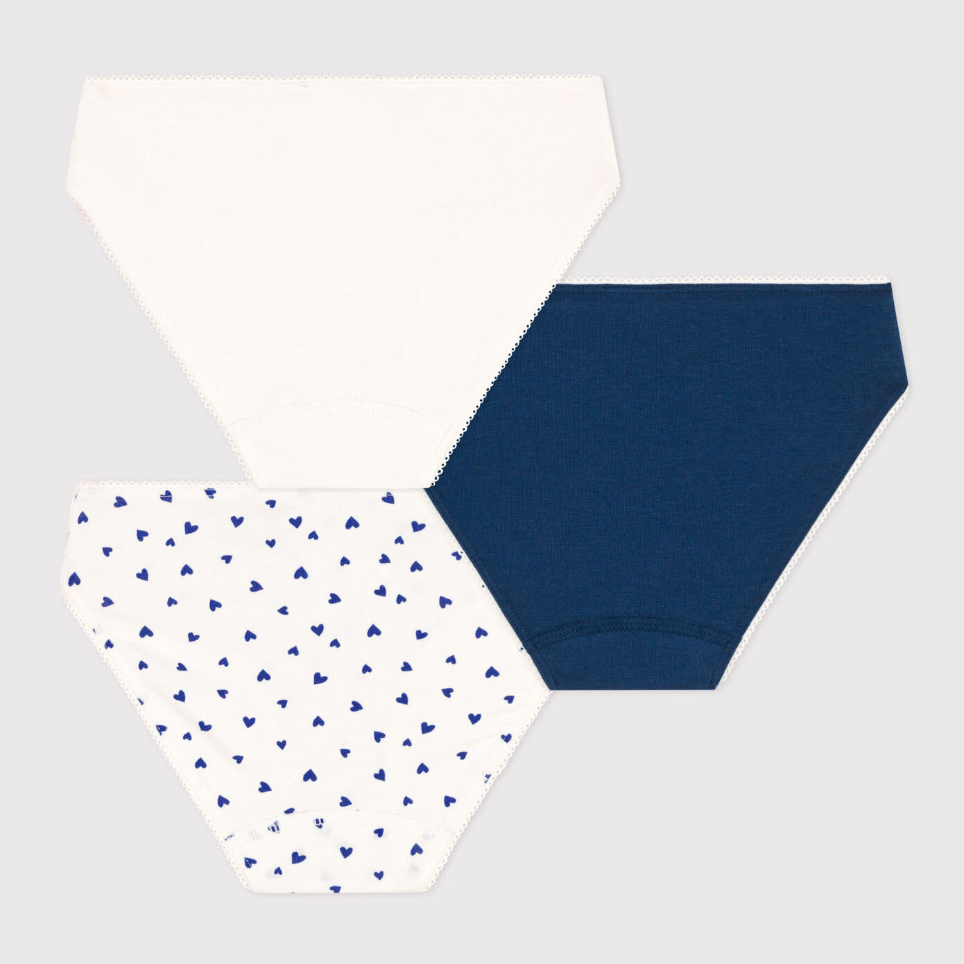 女童白色棉内裤套装(3件)