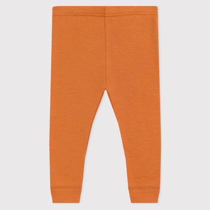 女婴橙黄色棉打底裤