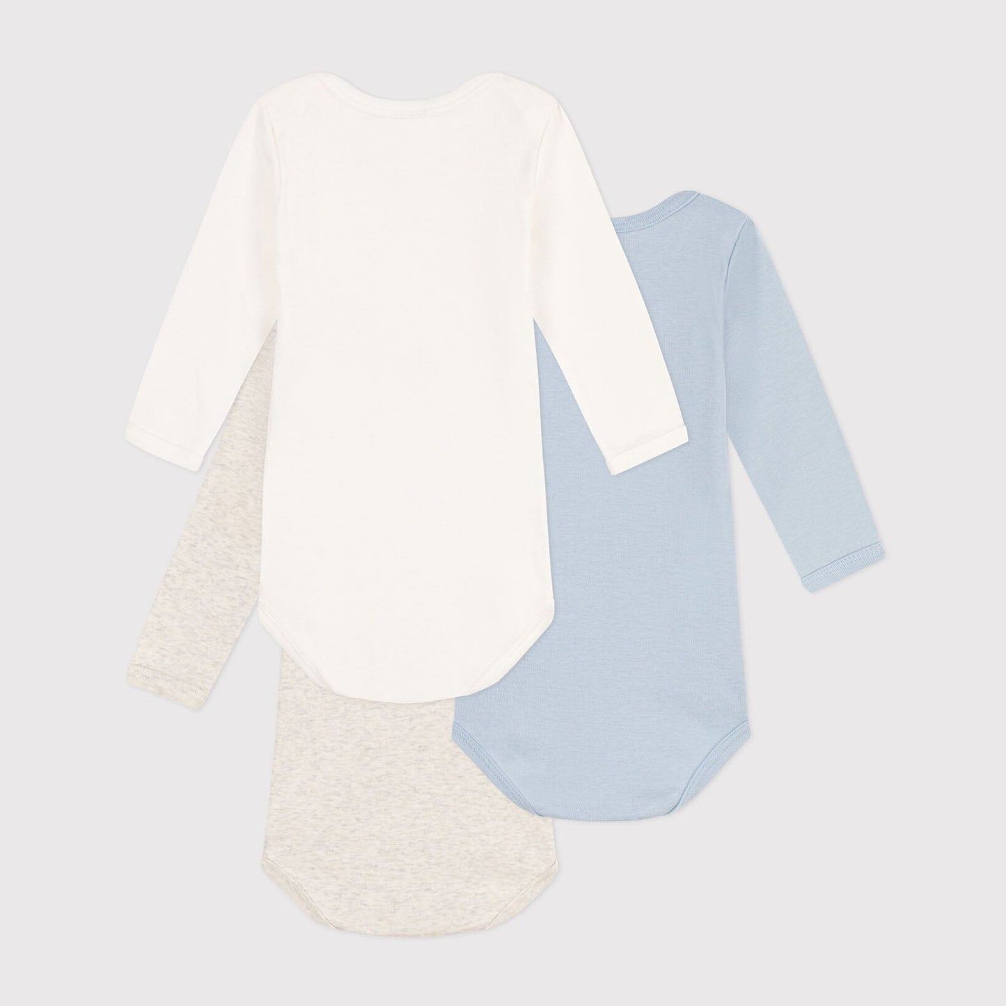 婴儿白色棉连体衣套装(3件)