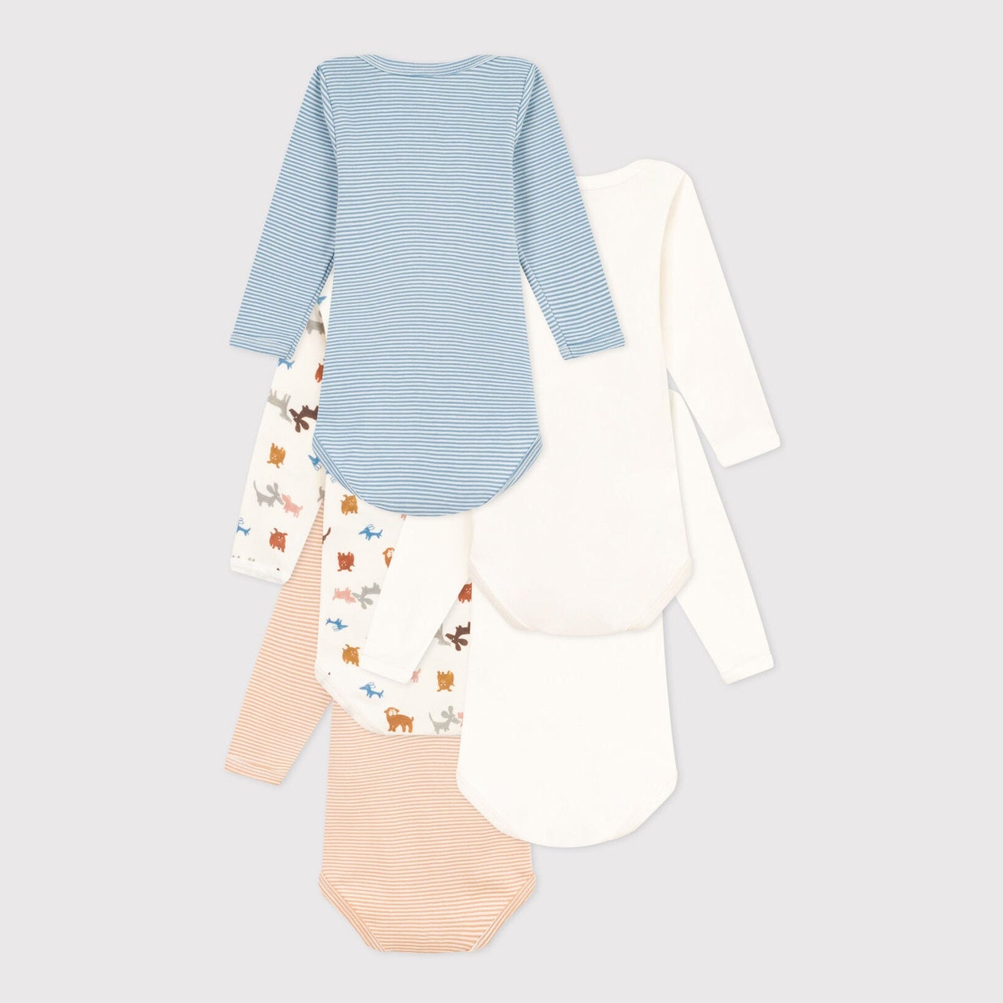 婴儿彩色棉连体衣套装(5件)