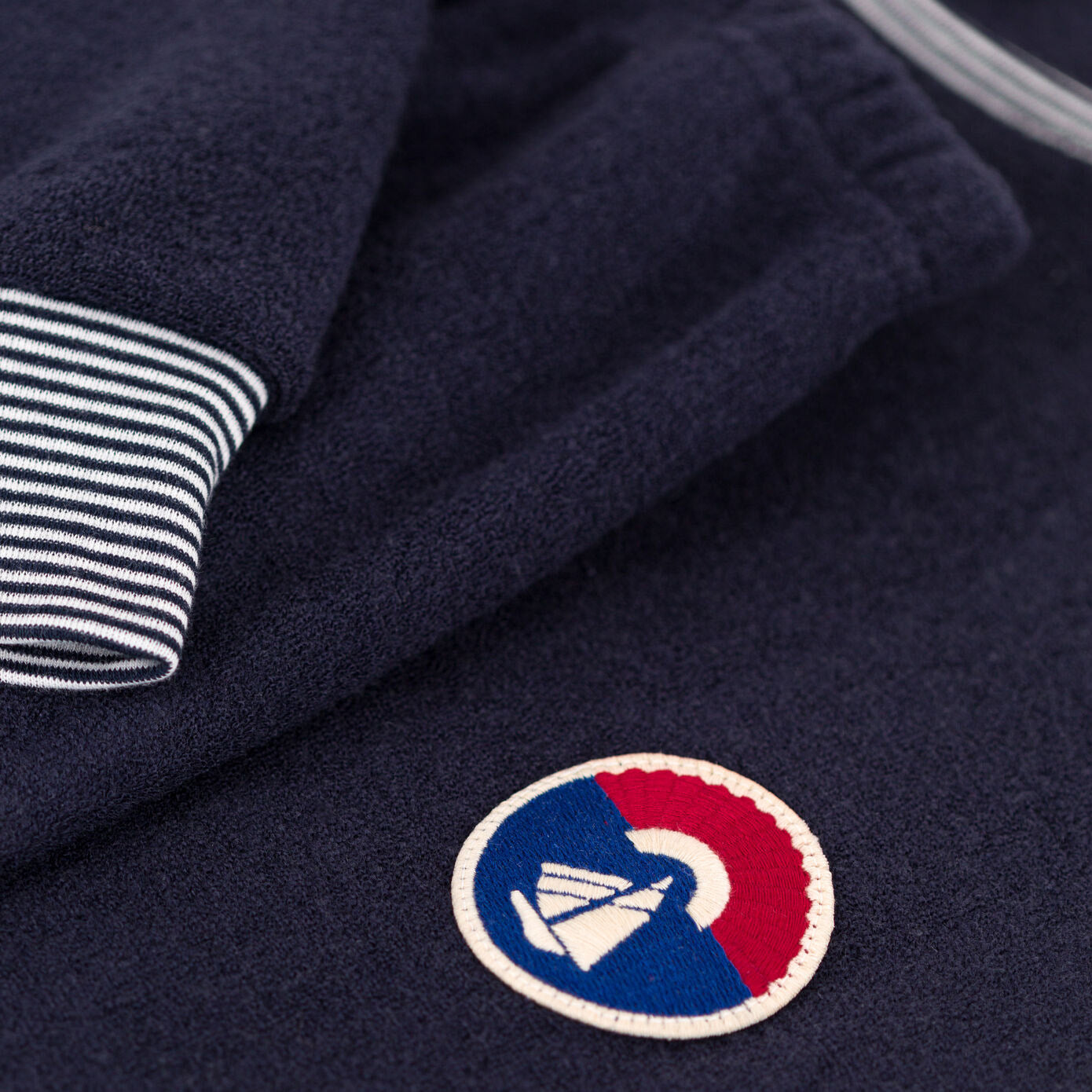 女士藏青色抓绒睡衣套装