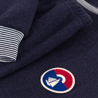 女士藏青色抓绒睡衣套装