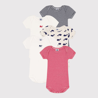婴儿彩色棉连体衣套装(5件)