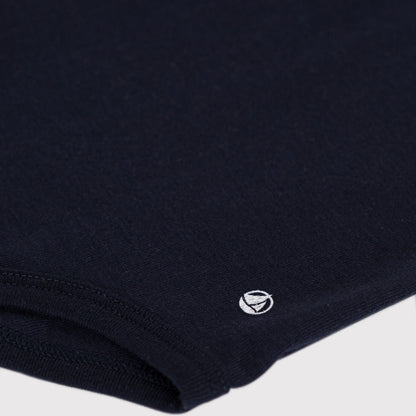 男婴藏青色棉连体衣