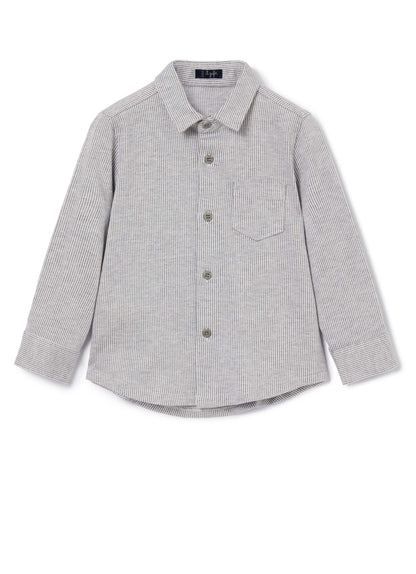 Boys Cloud Grey Cotton Shirt