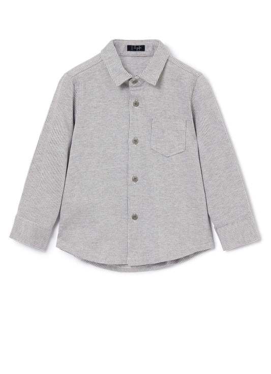 Boys Cloud Grey Cotton Shirt