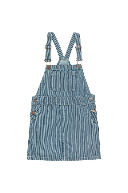 Girls Stripe Denim Cotton Short Dress