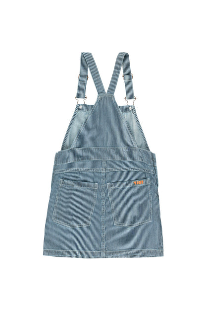 Girls Stripe Denim Cotton Short Dress