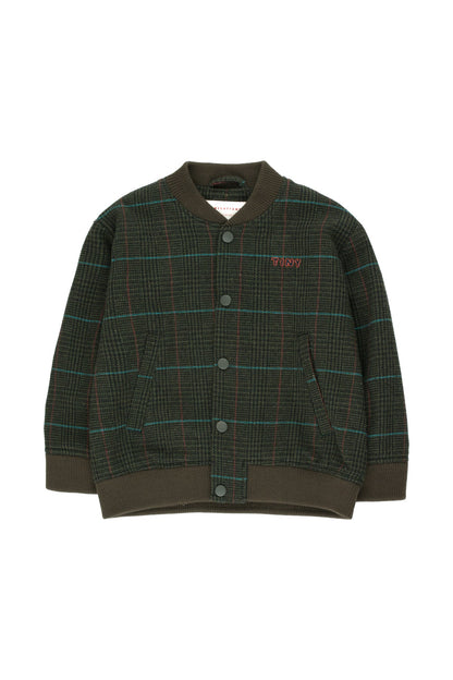 儿童彩色粗花呢棒球服夹克