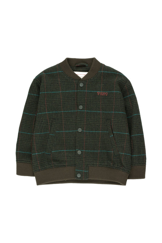 儿童彩色粗花呢棒球服夹克