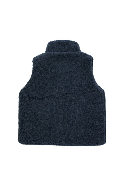 Boys & Girls Navy Color Block Sherpa Vest