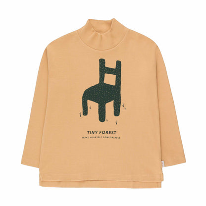 儿童米色印花棉T恤