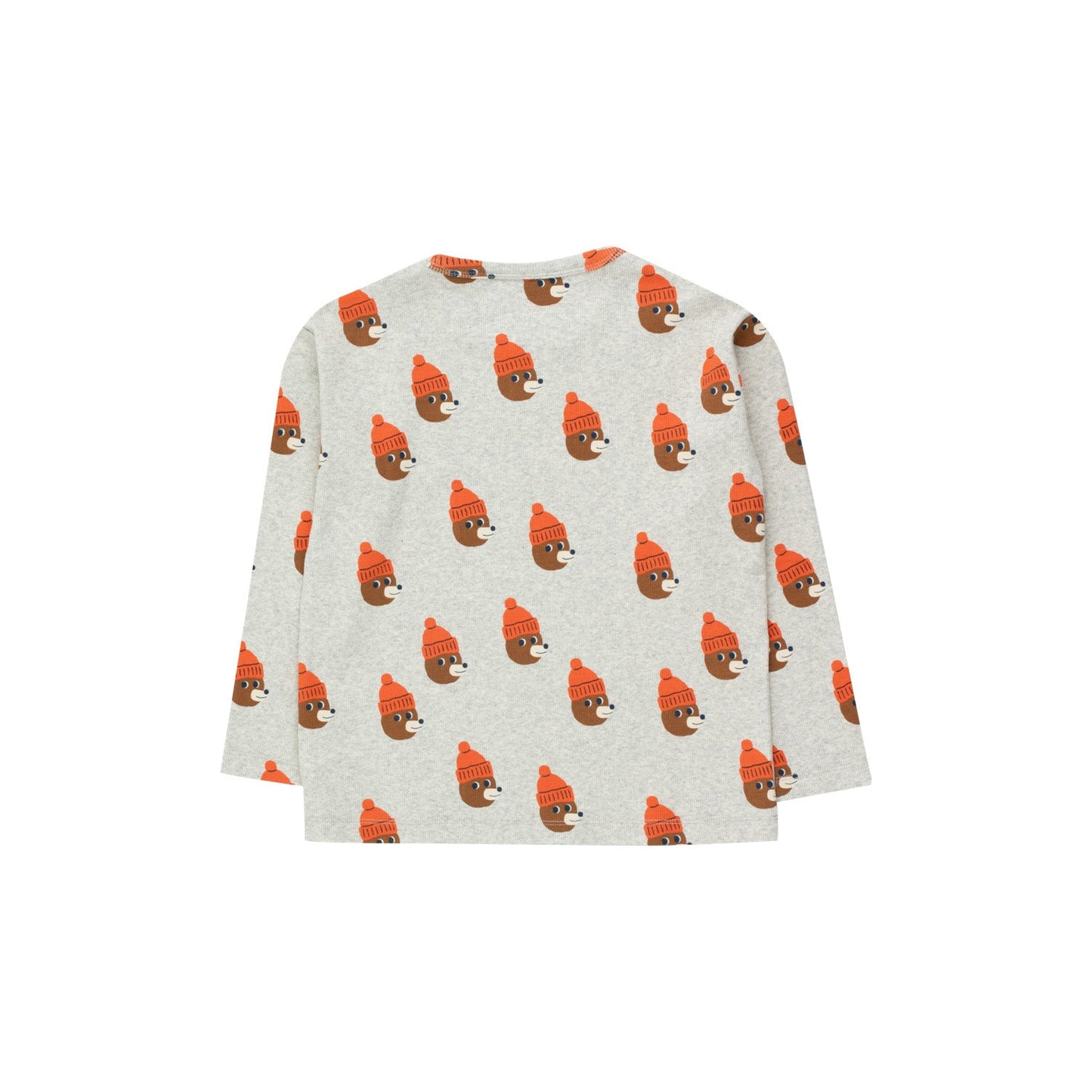 儿童灰色印花棉T恤