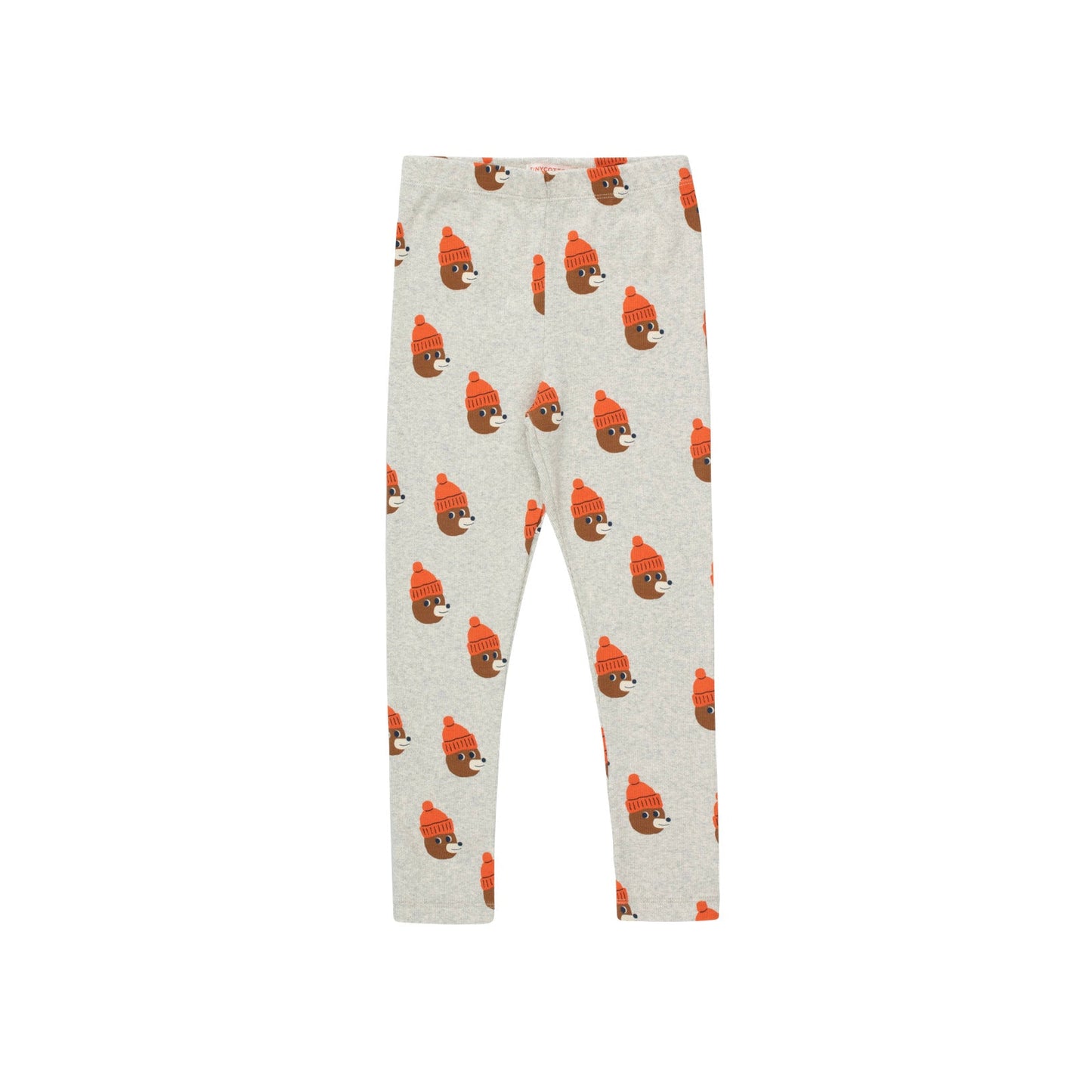 儿童灰色印花棉打底裤