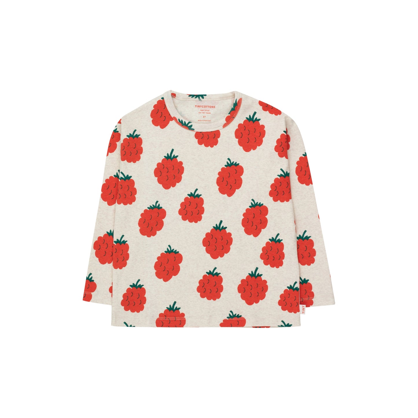 儿童白色印花棉T恤