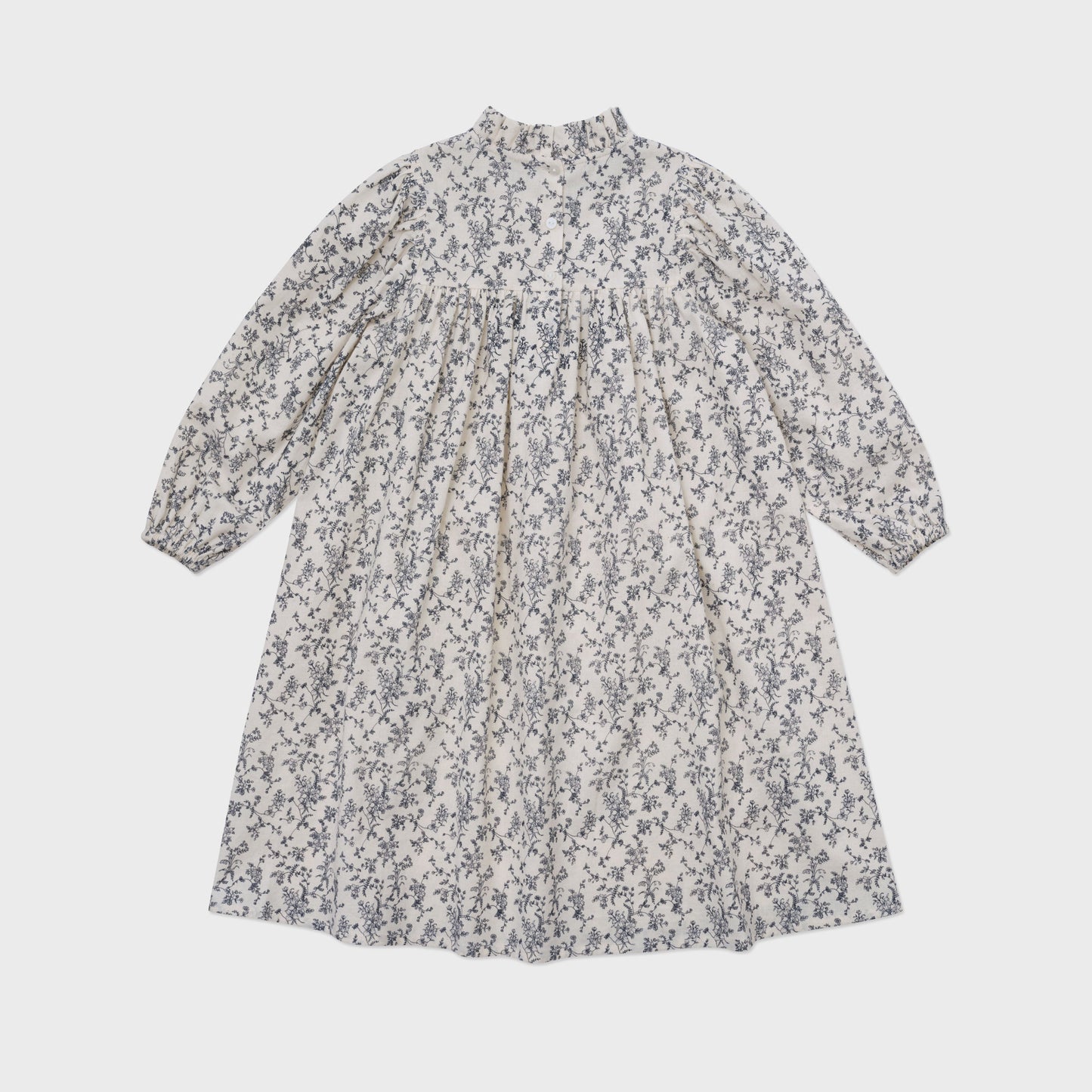 女童粉色花朵棉连衣裙