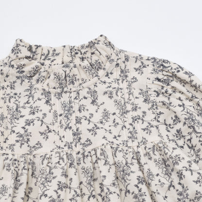 女童粉色花朵棉连衣裙