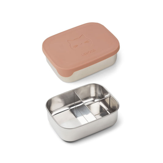 儿童深玫瑰粉猫咪饭盒