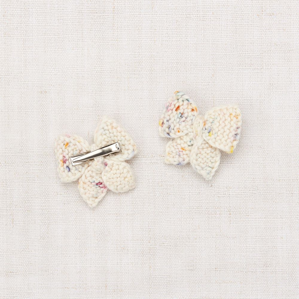 女童白色蝴蝶结发夹