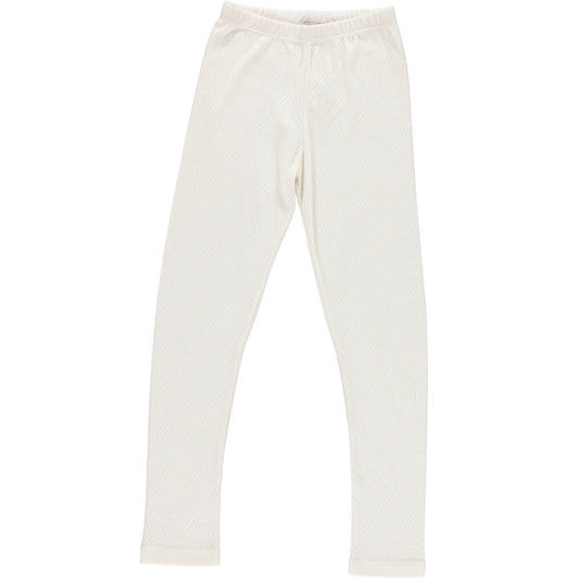 女童白色棉打底裤