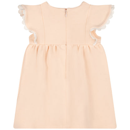 女婴浅粉色Logo连衣裙
